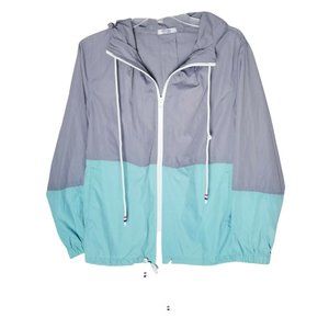 Meaveor Colorblock Hooded Windbreaker Jacket Women Size Medium